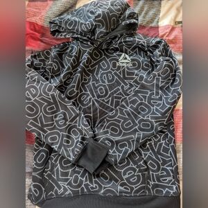 Reebok Black and White Patterned Hoodie